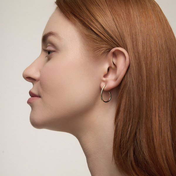 Kolczyki srebrne pozłacane - Simple