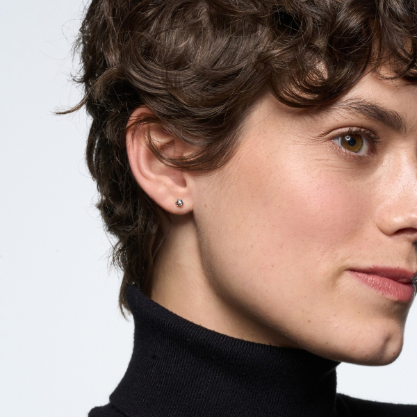 Kolczyki z dwukolorowego złota z diamentami - YES illusion