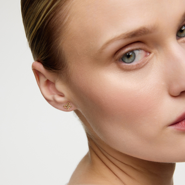 Kolczyki złote - motyl - Mini