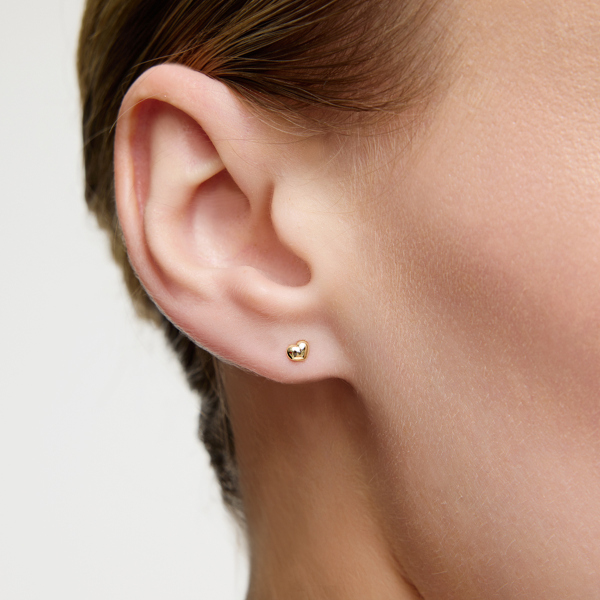 Kolczyki złote - serca - Mini