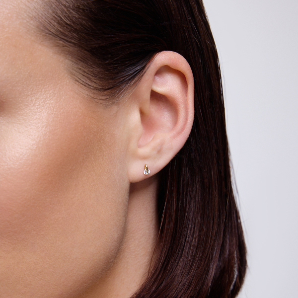 Kolczyki złote z cyrkoniami - Mini