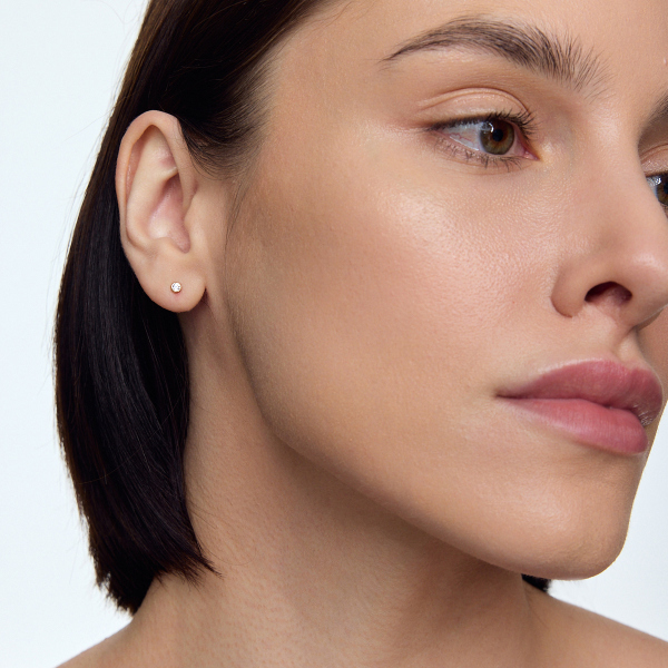 Kolczyki złote z cyrkoniami - Mini