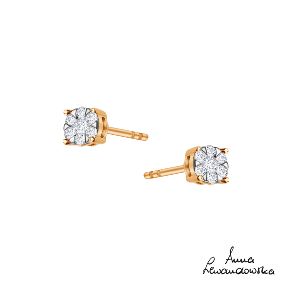 Kolczyki złote z diamentami