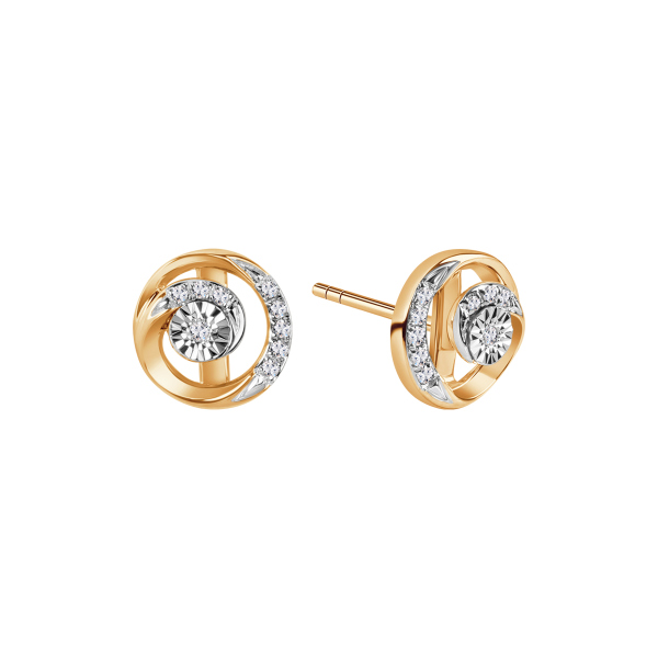 Kolczyki złote z diamentami