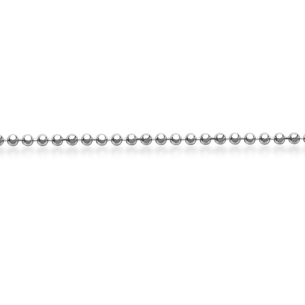 Łańcuszek srebrny - kulki - 1 mm