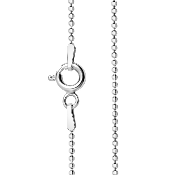Łańcuszek srebrny - kulki - 1 mm
