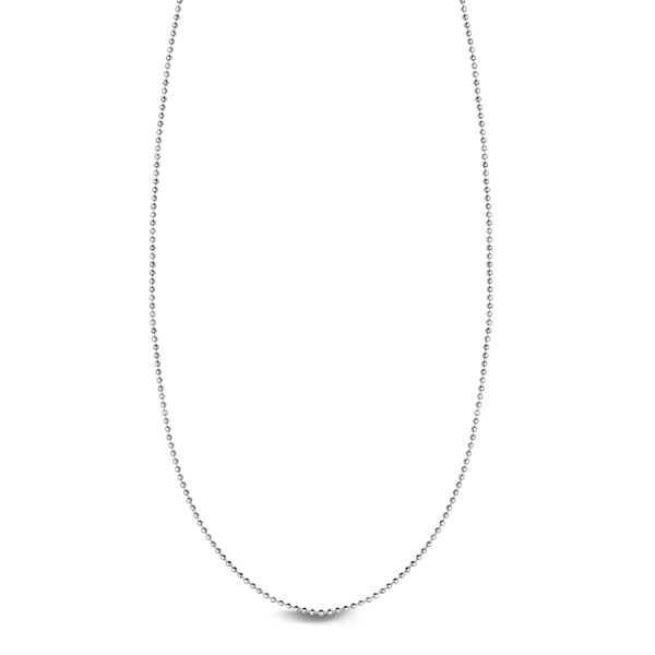 Łańcuszek srebrny - kulki - 1 mm