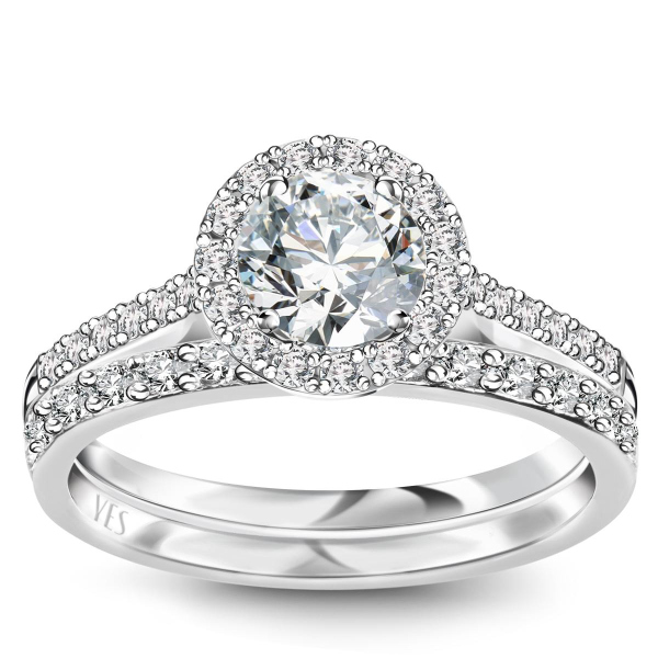 Pierścionek z białego złota z diamentem YES Hearts & Arrows - 1,0 ct - Metropolitan