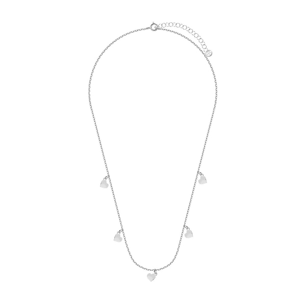 Naszyjnik srebrny - serca - Love