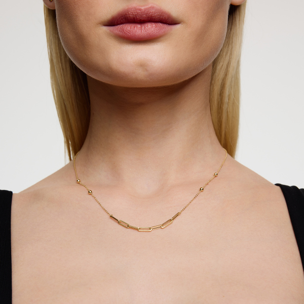 Naszyjnik złoty - kulki - Chains