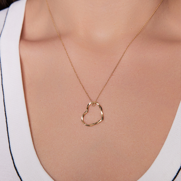 Naszyjnik złoty - serce - La Prima Shine