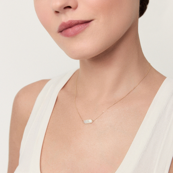 Naszyjnik złoty z masą perłową - Pearls