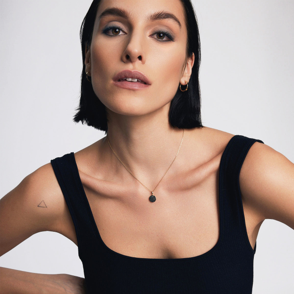 Naszyjnik złoty z czarnymi diamentami - Midnight