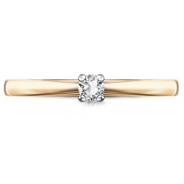 Pierścionek złoty z diamentem H/SI - 0,10 ct - Éternel 