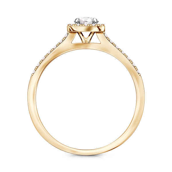 Pierścionek złoty z diamentami H/SI - 0,33 ct - Metropolitan