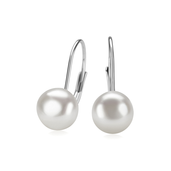 Kolczyki srebrne z perłami - Pearls