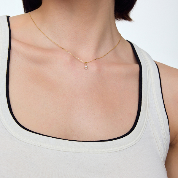 Zawieszka złota z cyrkoniami - Mini