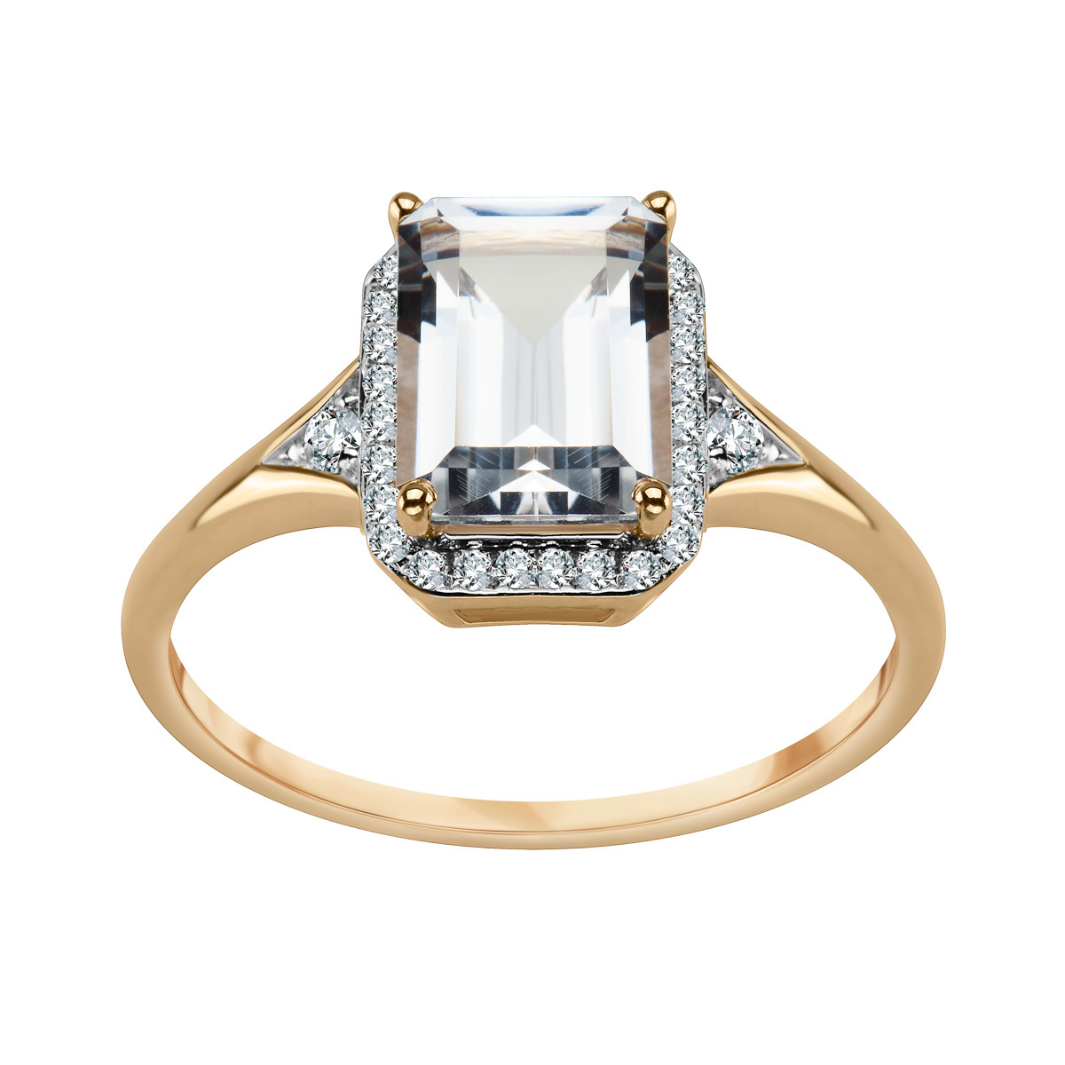 【送料無料/新品】 Pierścionek złoty z topazem i diamentami - Daylight (16318TW スポーツ・フィットネス