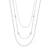 Naszyjnik srebrny kaskadowy z cyrkoniami - Unique