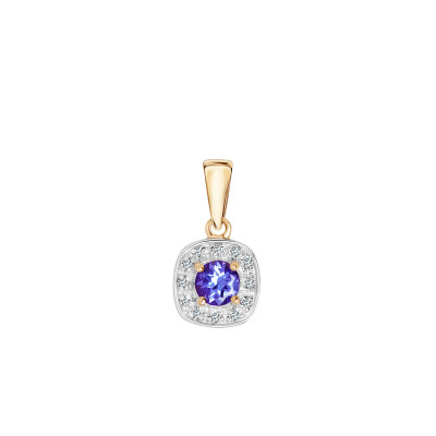 品揃え豊富で z złota dwukolorowego z Zawieszka diamentami tanzanitem i アクセサリー
