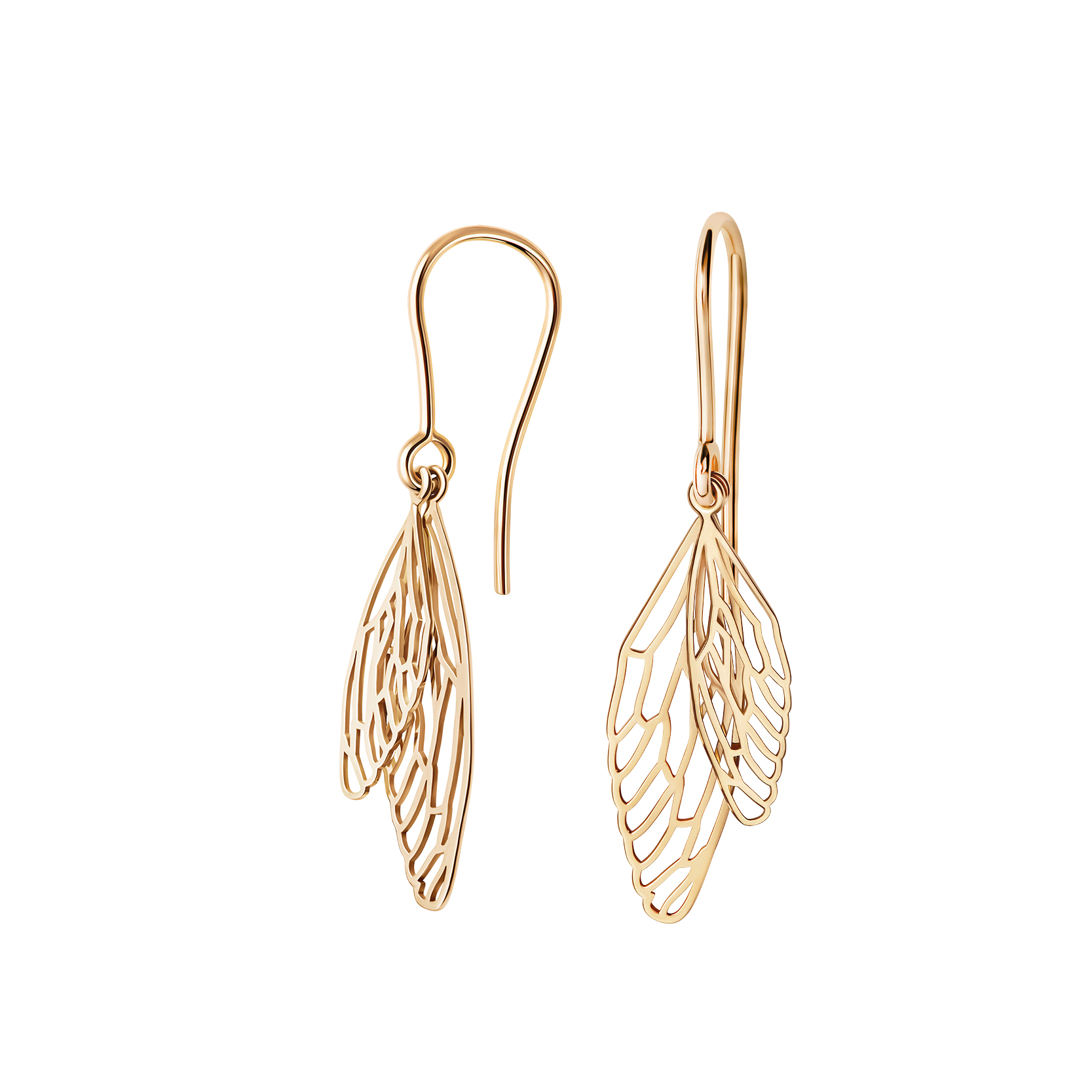 Kolczyki złote - Dragonfly