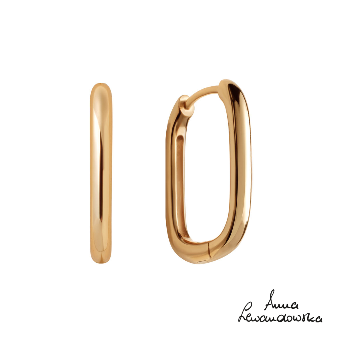 YES Kolczyki srebrne pozłacane - Simple