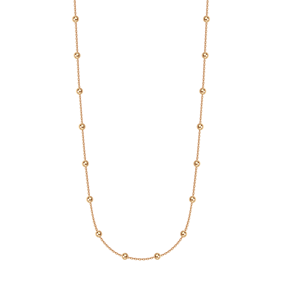 YES Naszyjnik srebrny pozłacany - kulki